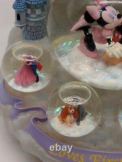 Disney Loves First Kiss Snow Globe With Box- Lilo & Stitch Lady & The Tramp