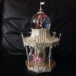 Disney MARY POPPINS Carousel Musical Rotation SnowGlobe-MIB