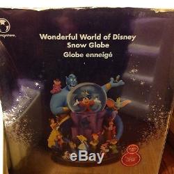 Disney MICKEY MOUSE WONDERFUL WORLD Musical Lights Up Snow Globe-MIB