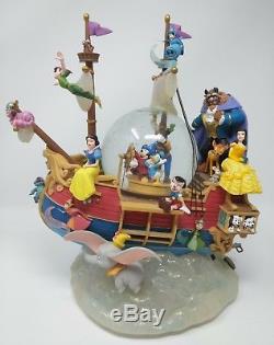 Disney Magical Gathering Pirate Ship Snowglobe Dumbo Pinocchio Stitch Alice HUGE