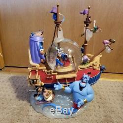 Disney Magical Pirate ship snowglobe Dumbo Pinocchio Stitch Alice Beast HUGE