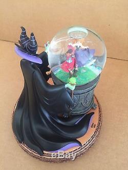 Disney Maleficent Spinning Ball Snow Globe Rare