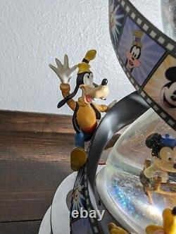 Disney Mickey Fab 5 Film Movie Hourglass Snow Globe RARE Works Light Flaws