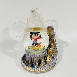Disney Mickey Fantasia Music Box Vintage Snow globe Sorcerer's Apprentice Hat