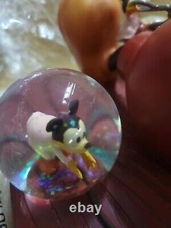 Disney Mickey Mouse, 5 mini Snow Globes Music Box Mickey's Nightmare NEW IN BOX