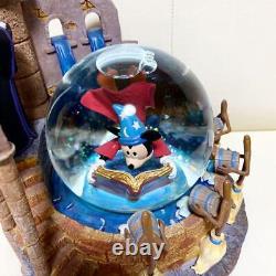 Disney Mickey Mouse Fantasia Snow Globe Music Box The Sorcerer's Apprentice Used