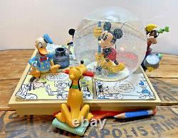 Disney Mickey Mouse In The Comics Musical Snow Globe Mickey With Light