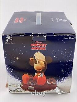 Disney Mickey Mouse Plaque Snow Globe Music Box Mickey's Nightmare 1932 NEW