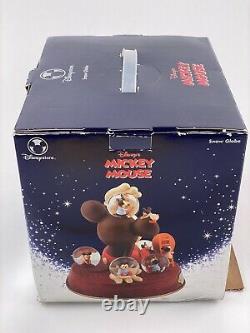 Disney Mickey Mouse Plaque Snow Globe Music Box Mickey's Nightmare 1932 NEW