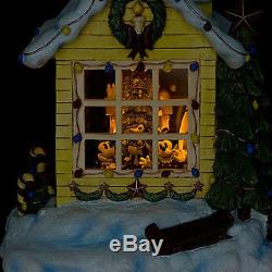 Disney Mickey Mouse Pluto Snowglobe and Christmas Figurine Set