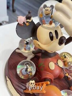 Disney Mickey Mouse Snow Globe Music Box Mickey's Nightmare 1932 NEW