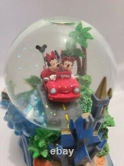 Disney Mickey Mouse with Minnie Snow Globe Music In The Good Old Summertime