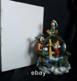 Disney Mickey & The Beanstock Musical Snow Globe Goofy Donald Mint Original Box