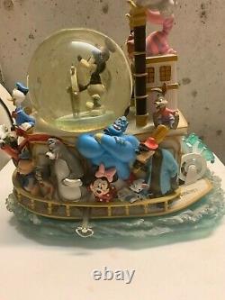 Disney Mickey's 75th Anniversary Steamboat Musical Snowglobe Snow Globe