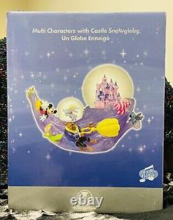 Disney Multi Characters Castle Light Up Snow Globe Mickey Pooh Disney Store Box