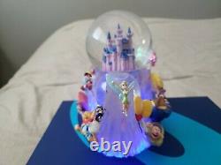 Disney Multi Characters with Castle Snow Globe Musical Lights Up Original Box