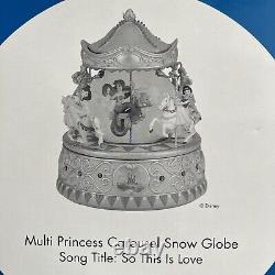 Disney Multi Princess Carousel Snow Globe Song So This Is Love