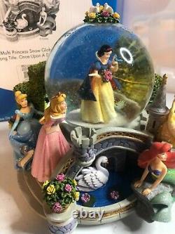 Disney Multi princess Once Upon A Dream Snow Globe Music Box NIB