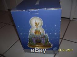 Disney Musical Snow Globe CINDERELLA CASTLE TINKER BELL FLIES PETER PAN WithBOX