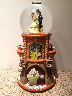 Disney Musical Snow globe Beauty and the Beast Rare Collectible. Lights Up