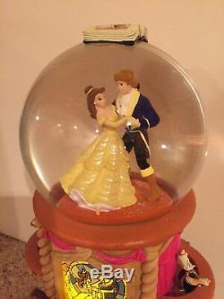 Disney Musical Snow globe Beauty and the Beast Rare Collectible. Lights Up