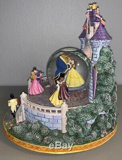 Disney Musical Water Globe Multi Princess Castle Snow Royal Ball Animated Waltz