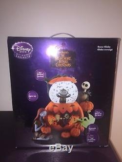 Disney Nightmare Before Christmas Double Snowglobe Pumpkin Halloween in Box