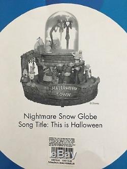 Disney Nightmare Before Christmas Halloween Town Disney Snow Globe