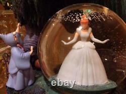 Disney Original Cinderella Snow Globe Dome Music Box Princess Collectible F/s