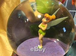 Disney PETER PAN TINKER BELL WENDY MUSICAL BLOWER SNOW GLOBE I CAN FLY SONG