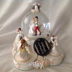 Disney PRINCESS WEDDING CAKE Musical Spin Figurines SnowGlobe-MIB