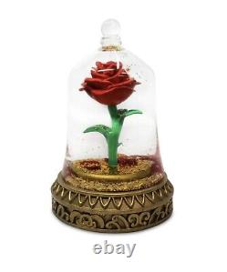 Disney Parks 2021 Beauty And The Beast Enchanted Rose Snow Globe New In Box &
