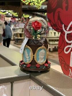 Disney Parks Beauty and the Beast Musical Rose Snow Globe Tale as Old as Time