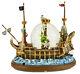 Disney Parks Peter Pan Pirate Ship Magical Snow Globe You Can Fly! GUC