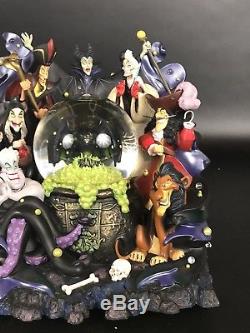Disney Parks VILLAINS Light Up Musical Snow Globe. Maleficent, Captain Hook