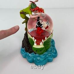 Disney Peter Pan Captain Hook Tick Tock Crocodile Snow Globe -Broken foot, hand