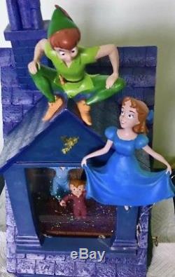 Disney Peter Pan Snow Globe You Can Fly Darling House-Lights & blower! BRAND NEW