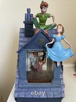 Disney Peter Pan You Can Fly Darling House Snow Music Globe Lights blower RARE