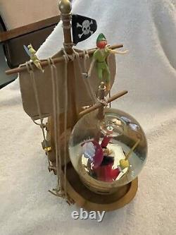 Disney Peter Pan's Pirate Ship Showdown with Captain Hook Snow Globe