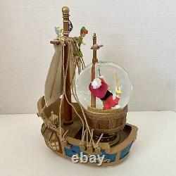 Disney Peter Pan's Pirate Ship Showdown with Captain Hook Snow Globe In Box