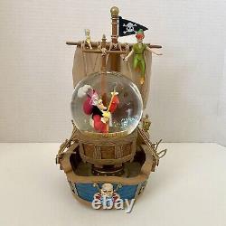 Disney Peter Pan's Pirate Ship Showdown with Captain Hook Snow Globe In Box