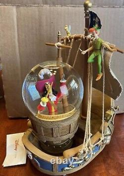 Disney Peter Pan's Pirate Ship Showdown with Captain Hook Snow Globe/ Shake Globe
