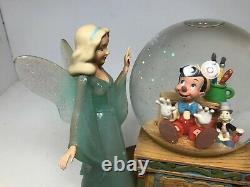 Disney Pinocchio Blue Fairy Snow Globe Figure Music