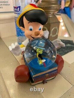 Disney Pinocchio Musical Snow Globe Disneyland Paris rare