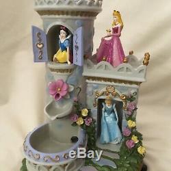 Disney Princess AURORA SNOW WHITE CINDERELLA Figurines Musical Water Fountain