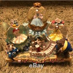 Disney Princess Ariel Cinderella Bell Snow Globe With Music Box And Lights F/s