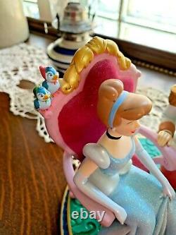 Disney Princess Cinderella Prince Charming Gus Jaq Musical Snow Globe