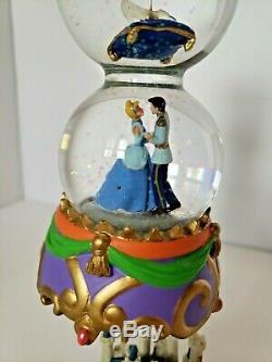 Disney Princess Cinderella Snow Globe Ornament with Stand Castle Clock