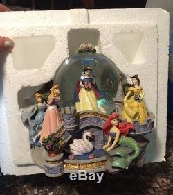Disney Princess Garden Musical Snow Globe With Box Princesses Once Upon A Dream