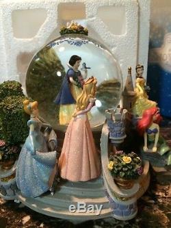 Disney Princess Garden Musical Snow Globe With Box Princesses Once Upon A Dream